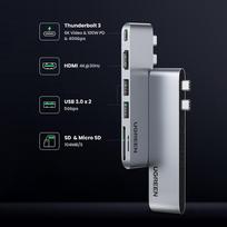 ugreen sd - 6-in-1 Adapter UGREEN CM380 USB-C Hub for MacBook, USCUGR80856 - 3 nuotrauka