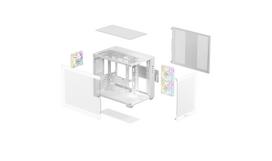 micro atx korpusas - Deepcool CG330 3F WH, baltas (White) - 3 nuotrauka