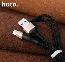 iphone ikroviklis - HOCO X26 lightning 1m juodas-auksinis - 4 nuotrauka