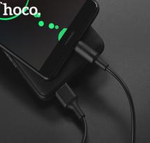 usb c pakrovejas - HOCO X25 Type-C 1m juodas - 2 nuotrauka