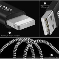apple pakrovejas - Dux Ducis Premium USB To Apple Lightning Cable 2m Black - 3 nuotrauka