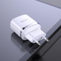 usb pakrovejas 2 - Hoco N4 su dviem USB  jungtimis (2.4A) baltas - 3 nuotrauka