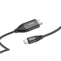 usb type c hdmi - Kabelis Hoco UA16 Type-C to HDMI 2.0m pilkas - 6 nuotrauka
