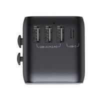 adapteris kelioninis - Joyroom JR-TCW01 Universalus kelioninis įkroviklis 17W 3xUSB-A/USB-C Juodas (Black) - 3 nuotrauka