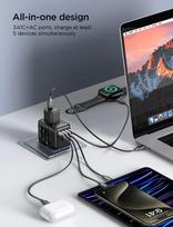 adapteris kelioninis - Joyroom JR-TCW01 Universalus kelioninis įkroviklis 17W 3xUSB-A/USB-C Juodas (Black) - 5 nuotrauka
