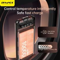 10000 power bank - Awei P10K, 10000mAh, 22.5W, juodas (black) - 4 nuotrauka