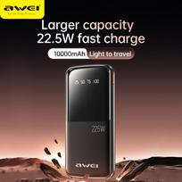 10000 power bank - Awei P10K, 10000mAh, 22.5W, juodas (black) - 6 nuotrauka