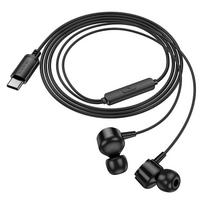 ausines su mikrofonu - Borofone BM94 USB-C Black (Juodos) - 4 nuotrauka