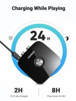 aux laidas - Ugreen CM123 Bluetooth 5.0 2xRCA/AUX adapteris, juodas (Black) - 4 nuotrauka