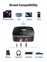 aux laidas - Ugreen CM123 Bluetooth 5.0 2xRCA/AUX adapteris, juodas (Black) - 5 nuotrauka