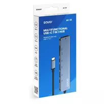 usb 3 0 hub - Savio AK-82 USB-C šakotuvas 5000 Mbit/s Juodas (Black) - 2 nuotrauka