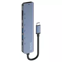 usb 3 0 hub - Savio AK-82 USB-C šakotuvas 5000 Mbit/s Juodas (Black) - 4 nuotrauka