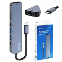 usb 3 0 hub - Savio AK-82 USB-C šakotuvas 5000 Mbit/s Juodas (Black) - 5 nuotrauka