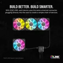 corsair fan - Corsair iCUE LINK RX140 RGB 140 mm White 2 Pack - 4 nuotrauka