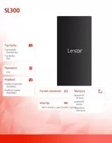 lexar 2tb - External SSD|LEXAR|SL300|2TB|USB-C|Write speed 1000MBytes/sec|Read speed 1050MBytes/sec|LSL300002T-RNBNG - 2 nuotrauka