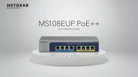 switch 2.5g - NETGEAR MS108EUP-100EUS 8-Port Ultra60 PoE++ Multi-Gigabit Switch Grey (Pilkas) - 2 nuotrauka