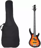 Elektrinė bosinė gitara vidaXL 4/4 46" Ruda/Juoda (Brown/Black)