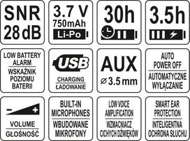 aktyvios ausines - Ausinės Yato (YT-74625) - 2 nuotrauka