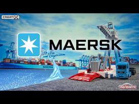 uostas - MAJORETTE Creatix MAERSK krovininis laivas su transporto priemone, 212050039 - 9 nuotrauka