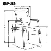 konferencine kede - Darbo kėdė Bergen, 58 x 60 x 90 cm, juoda - 5 nuotrauka