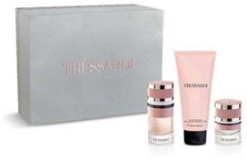 Trussardi The Trussardi Case rinkinys: EDP 90 ml + kūno emulsija 200 ml + plaukų purškiklis 30 ml