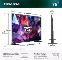 hisense 75 televizoriai - Hisense 75E7S PRO - 9 nuotrauka