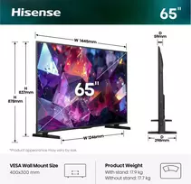 wi fi televizoriai - Hisense 65E7S PRO - 9 nuotrauka