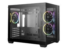micro atx korpusas - Deepcool CG330 3F Juodas (Black) - 2 nuotrauka