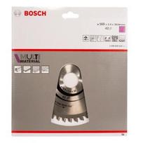 pjovimo diskas medienai - Pjovimo diskas medienai Bosch MULTI MATERIAL; 165x2,4x30,0 mm; Z42; -5° - 2 nuotrauka