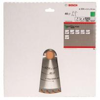 pjovimo diskas medienai - Pjovimo diskas medienai Bosch OPTILINE WOOD; 254x2x30,0 mm; Z40; -5° - 2 nuotrauka