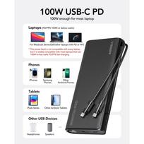 power bank 25000mah - Veger TCE130 (W2503), 25000mAh, 130W, juodas - 16 nuotrauka