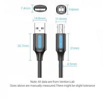 usb b laidas 3m - CABLE USB2.0 MALE TO MALE/3M BLACK COQBI VENTION - 9 nuotrauka