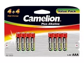 aaa baterijos - Camelion Plus Alkaline AAA (LR03), 8 (4+4) value pack - 2 nuotrauka