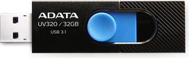 usb atmintukai 32gb - ADATA | UV320 | 32GB | USB 3.1 | Black/Blue | AUV320-32G-RBKBL - 3 nuotrauka