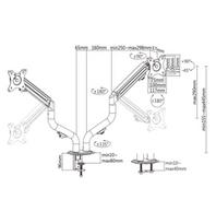 televizoriaus stovas - DISPLAY ACC MOUNTING ARM/17-32" MA-DA2-02 GEMBIRD - 2 nuotrauka