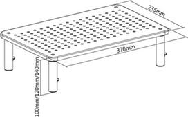 monitor stand table - Gembird MS-TABLE-01 monitor mount / stand Black Desk - 3 nuotrauka