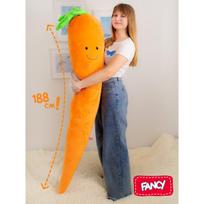 pliusine pagalve - Pliušinis žaislas Fancy Morka pagalvė, oranžinis, 188 cm - 4 nuotrauka