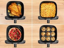 karsto oro gruzdintuve - Tefal Easy Fry Mega EY855D10 Juoda (Black) - 6 nuotrauka