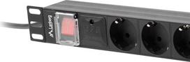 ilgintuvas rite - Ilgintuvas Lanberg PDU-08F-0200-BK, 2 m, Juodas (Black) - 3 nuotrauka