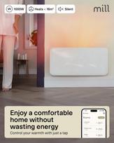 mill - Mill PA1000WIFI4, Nematomas išmanusis WiFi šildytuvas, 1000 W, Baltas (White) - 7 nuotrauka