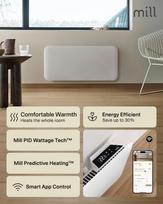 elektrinius sildytuvas wifi - Mill PA1500WIFI4 Panelinis šildytuvas su WiFi, 1500 W, Baltas (White) - 6 nuotrauka