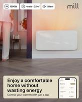 elektrinius sildytuvas wifi - Mill PA1500WIFI4 Panelinis šildytuvas su WiFi, 1500 W, Baltas (White) - 7 nuotrauka