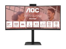monitorius 2x hdmi hdmi - AOC CU34E4CW Curved - 3 nuotrauka