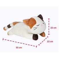 katinu zaislai - Pliušinis žaislas katė Fancy Cat, rudas/baltas, 50 cm - 7 nuotrauka