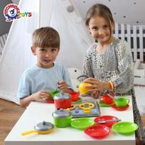 zaisliniai indai - Technok Žaislinių indelių rinkinys su krepšiu 1172 - 2 nuotrauka