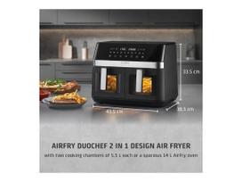 karsto oro gruzdintuve ermitazas - Caso Air Fryer DuoChef 14L - 4 nuotrauka