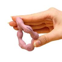 babos babos - BABYONO silikoninis kramtukas RING Rožinis (Pink) - 6 nuotrauka