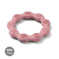 babos babos - BABYONO silikoninis kramtukas RING Rožinis (Pink) - 7 nuotrauka