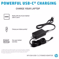 nesiojamojo kompiuterio maitinimas - Adapteris HP 65W USB-C LC Power Adapter, 65 W, 1.8 m - 2 nuotrauka