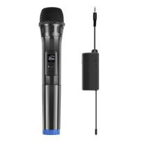 microphone - Puluz PU628B UHF belaidis dinaminis mikrofonas 3.5 mm Juodas (Black) - 3 nuotrauka